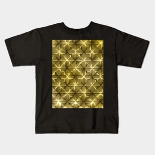 Stylized pattern in gold tones Kids T-Shirt